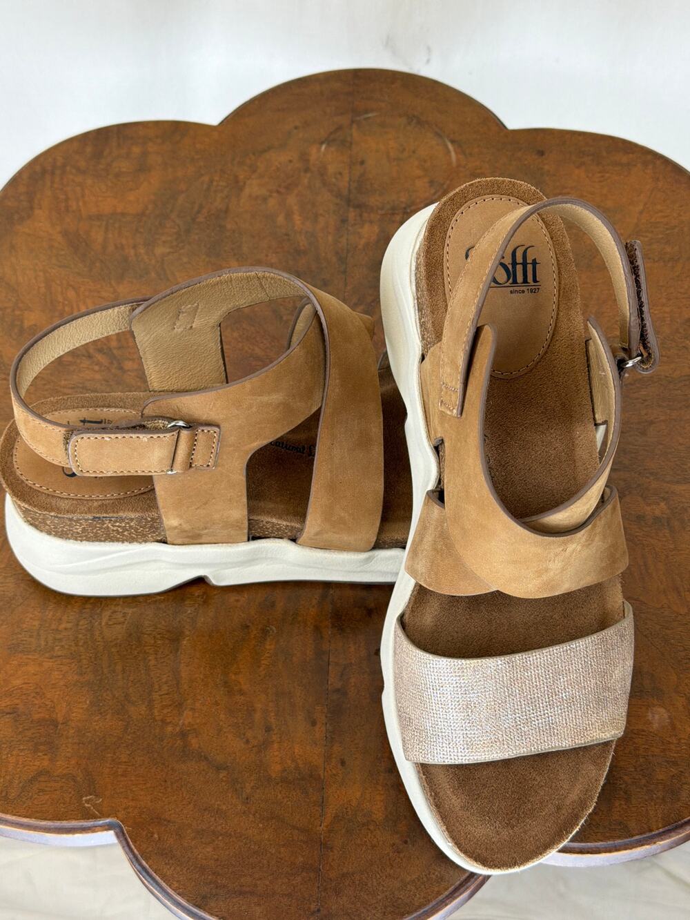 NIB Sofft Charday Walking Comfort Sandal Pinecone - Tan Combo # 0575 SZ 11